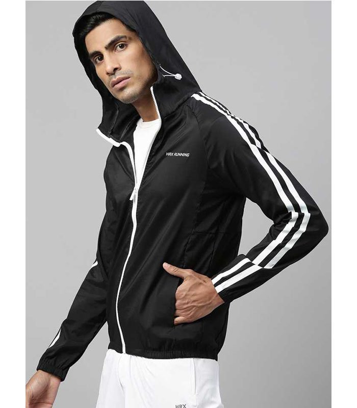HRX by Hrithik Roshan Full Sleeve Solid Men Sports Jacket - Image 3