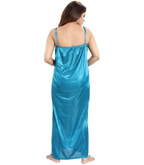 NAUGHTY WISH Women Nighty Set  (Blue) - Image 3