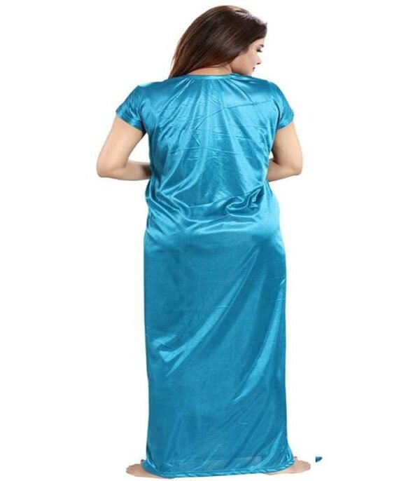 NAUGHTY WISH Women Nighty Set  (Blue) - Image 6