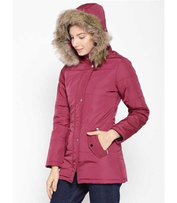 FIT Full Sleeve Solid Women Parka Jacket - Image 2