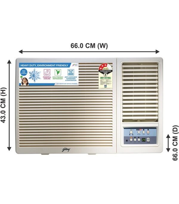 Godrej 1.5 Ton 3 Star Window AC - White  (GWC 18UTC3-WSA, Copper Condenser) - Image 2