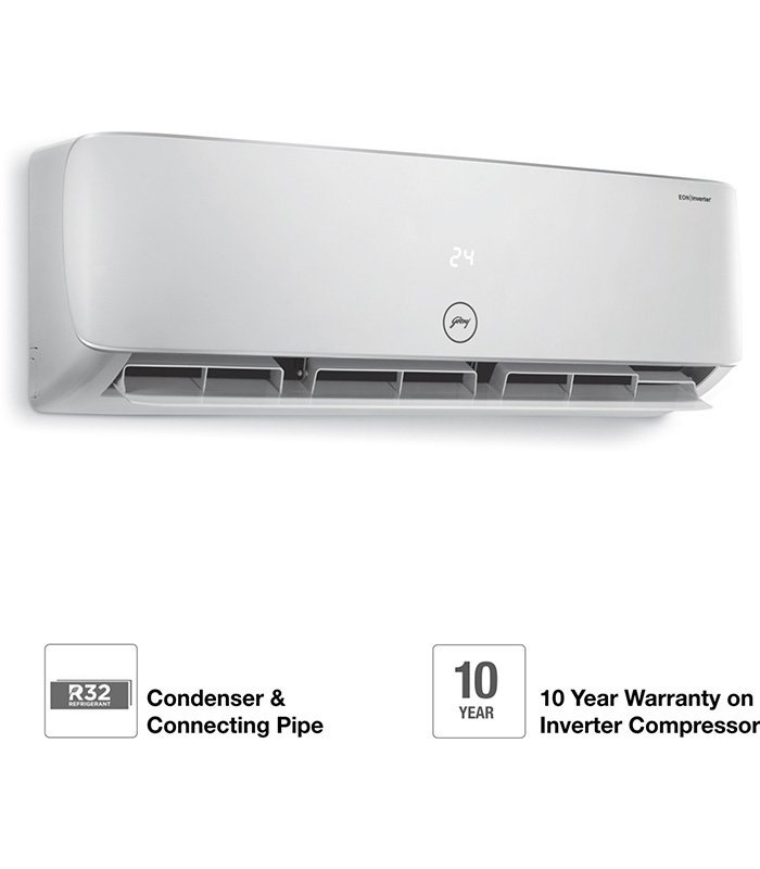 Godrej 1.5 Ton 5 Star Split Inverter AC - White (GIC 18HTC5-WTA, Copper Condenser)
