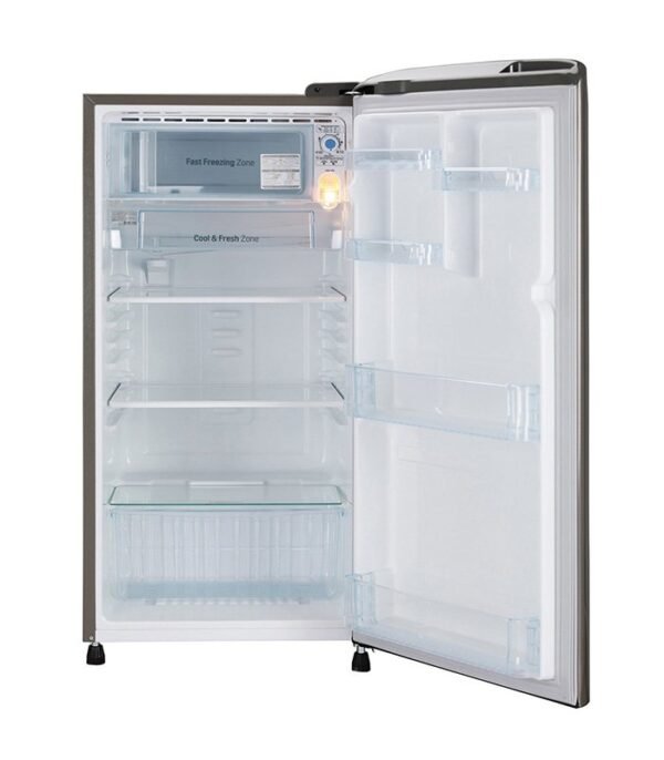 LG 190 L Direct Cool Single Door 3 Star Refrigerator  (Shiny Steel, GL-B201RPZD) - Image 2