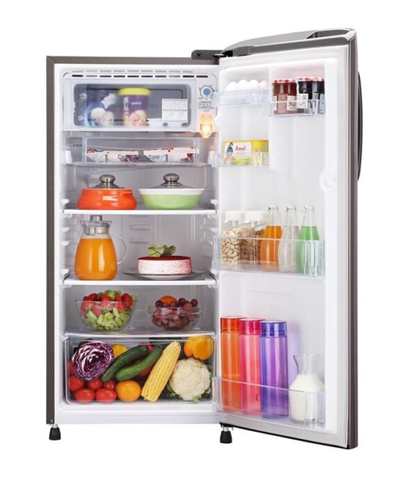 LG 190 L Direct Cool Single Door 4 Star Refrigerator  (Shiny Steel, GL-B201APZY) - Image 6