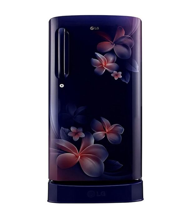 LG 190 L Direct Cool Single Door 4 Star Refrigerator with Base Drawer  (Blue Plumeria, GL-D201ABPY)