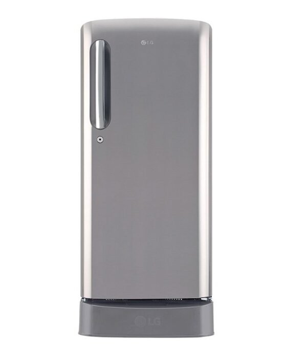 LG 190 L Direct Cool Single Door 4 Star Refrigerator with Base Drawer  (Shiny Steel, GL-D201APZY)