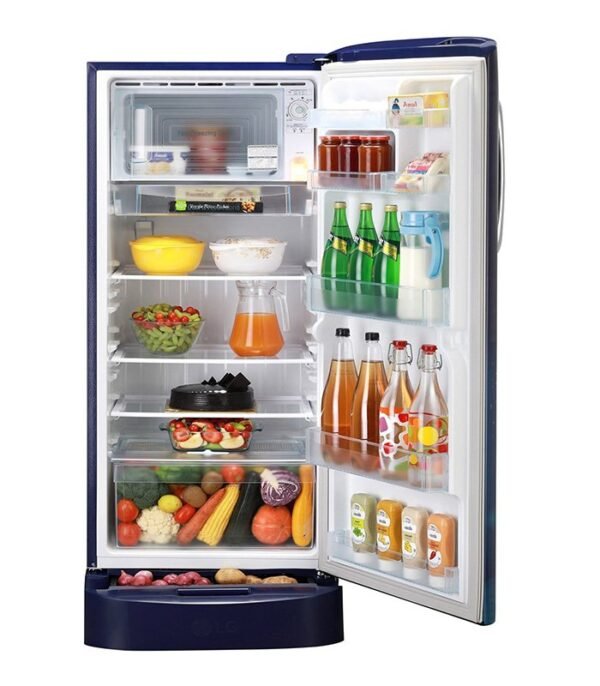 LG 235 L Direct Cool Single Door 4 Star Refrigerator with Base Drawer  (Blue Charm, GL-D241ABCY) - Image 3
