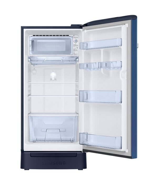 Samsung 198 L Direct Cool Single Door 5 Star Refrigerator with Base Drawer  (Camellia Blue, RR21T2H2WCU/HL) - Image 5