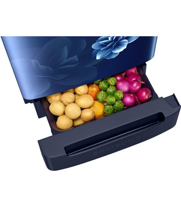 Samsung 198 L Direct Cool Single Door 4 Star Refrigerator with Base Drawer  (Camellia Blue, RR21T2H2XCU/HL) - Image 3