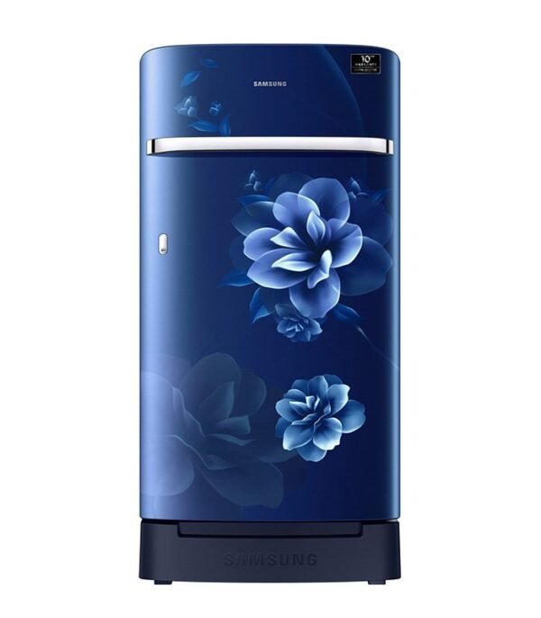 Samsung 198 L Direct Cool Single Door 4 Star Refrigerator with Base Drawer  (Camellia Blue, RR21T2H2XCU/HL)