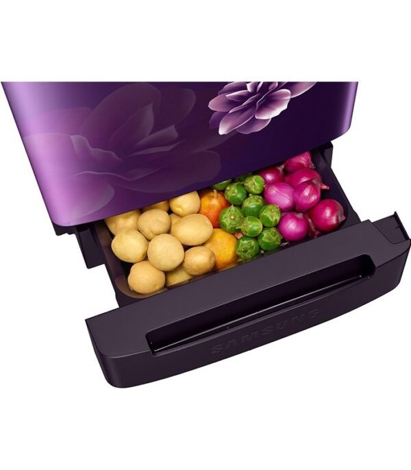Samsung 198 L Direct Cool Single Door 4 Star Refrigerator with Base Drawer  (Camellia Purple, RR21T2H2XCR/HL) - Image 5