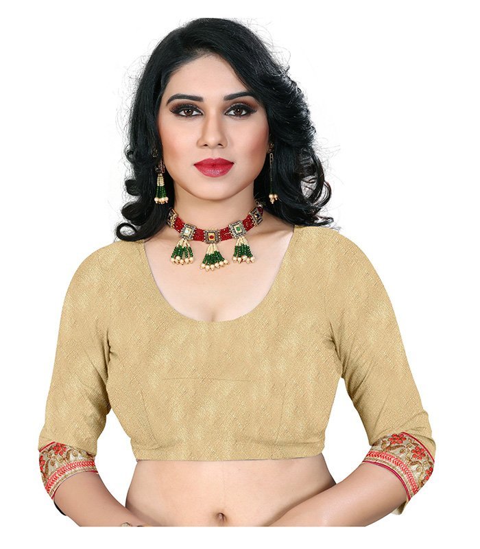 Woven Bollywood Jacquard Saree (Pink, Cream) - Image 6