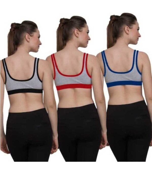 Women Plunge Non Padded Bra  (Red, Blue, Black) - Image 2