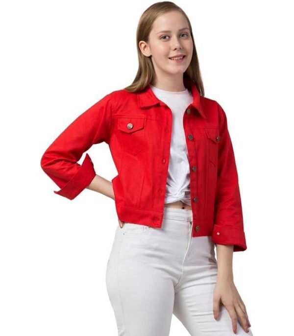 Fday Fashion Half Sleeve Solid Women Jacket - Image 3