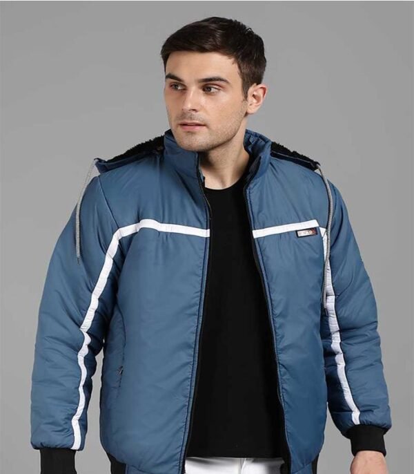 Jack and Hardy Full Sleeve Striped Men Quilted Jacket