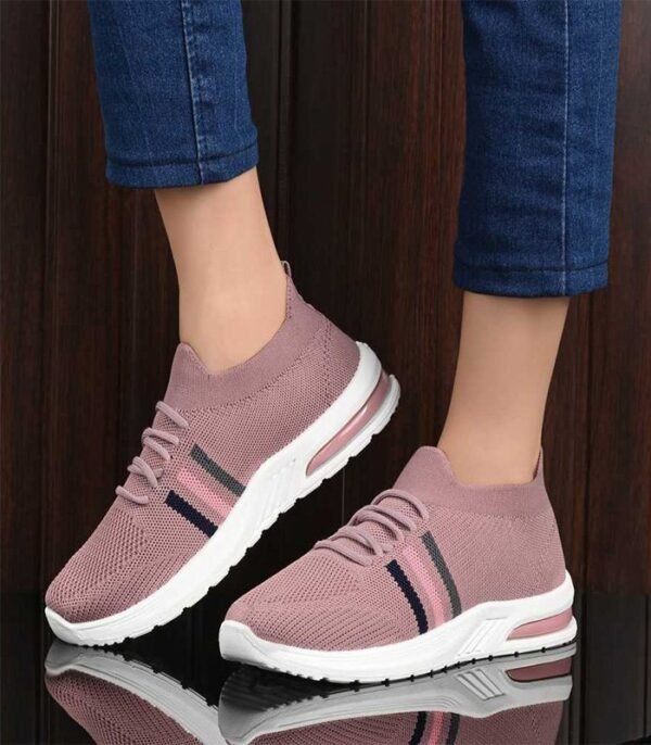 Women's Mesh Sports Shoes Walking Shoes For Women  (Pink)