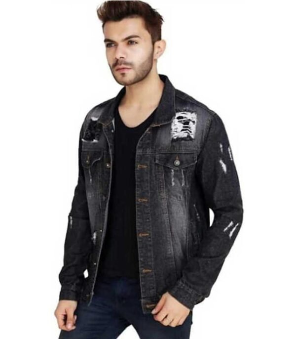 Arbia Funki Full Sleeve Solid Men Denim Casual Jacket - Image 3