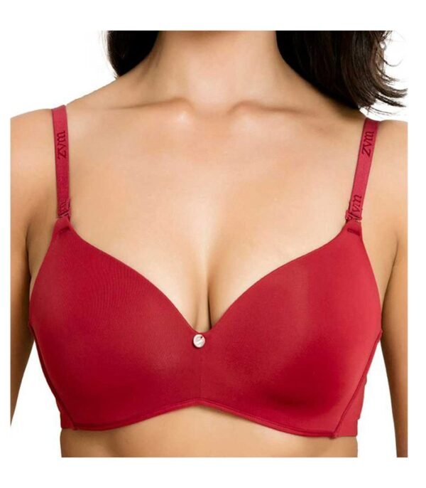Women T-Shirt Lightly Padded Bra  (Maroon) - Image 4